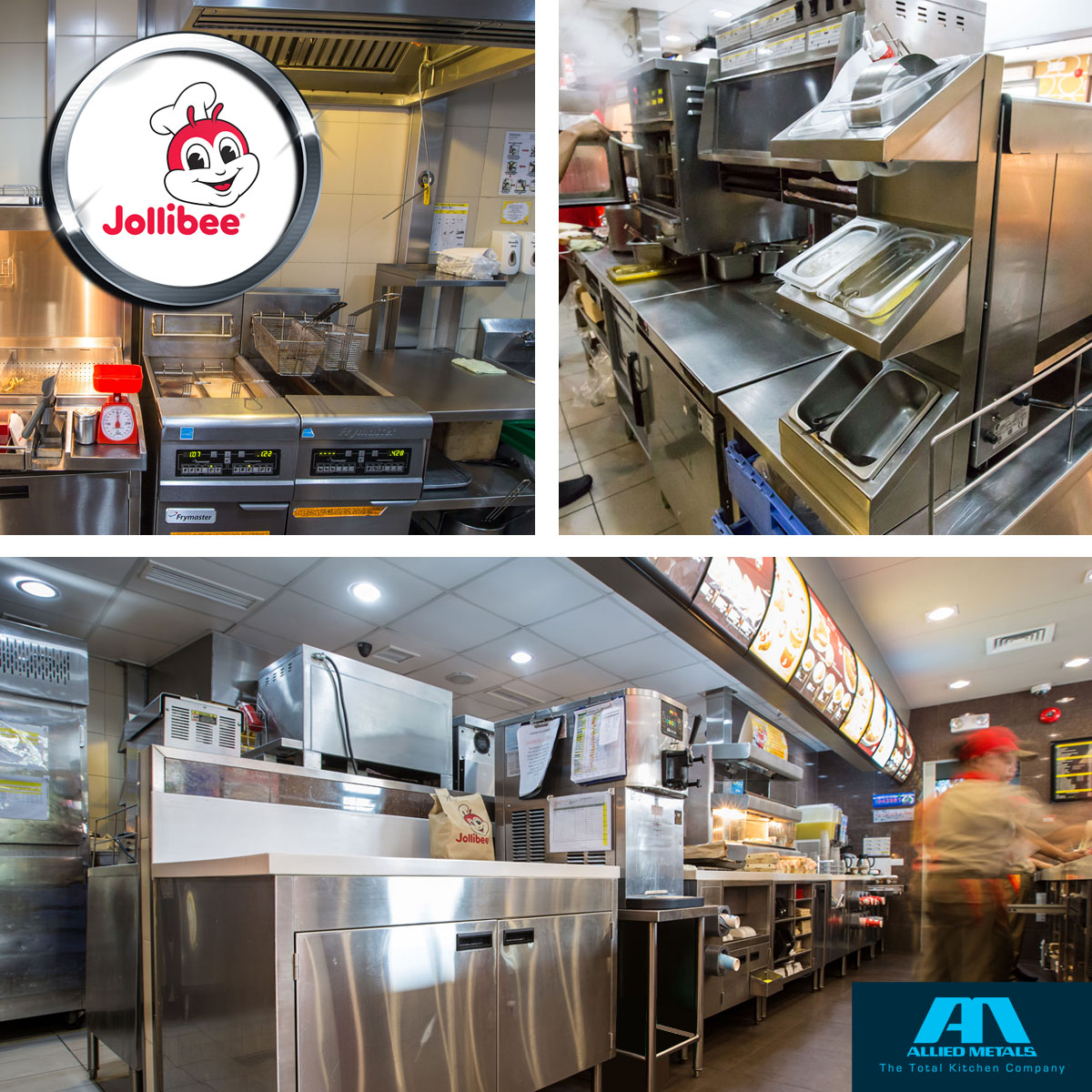 Quick-service kitchen equipment with Allied Metals stainless steel work