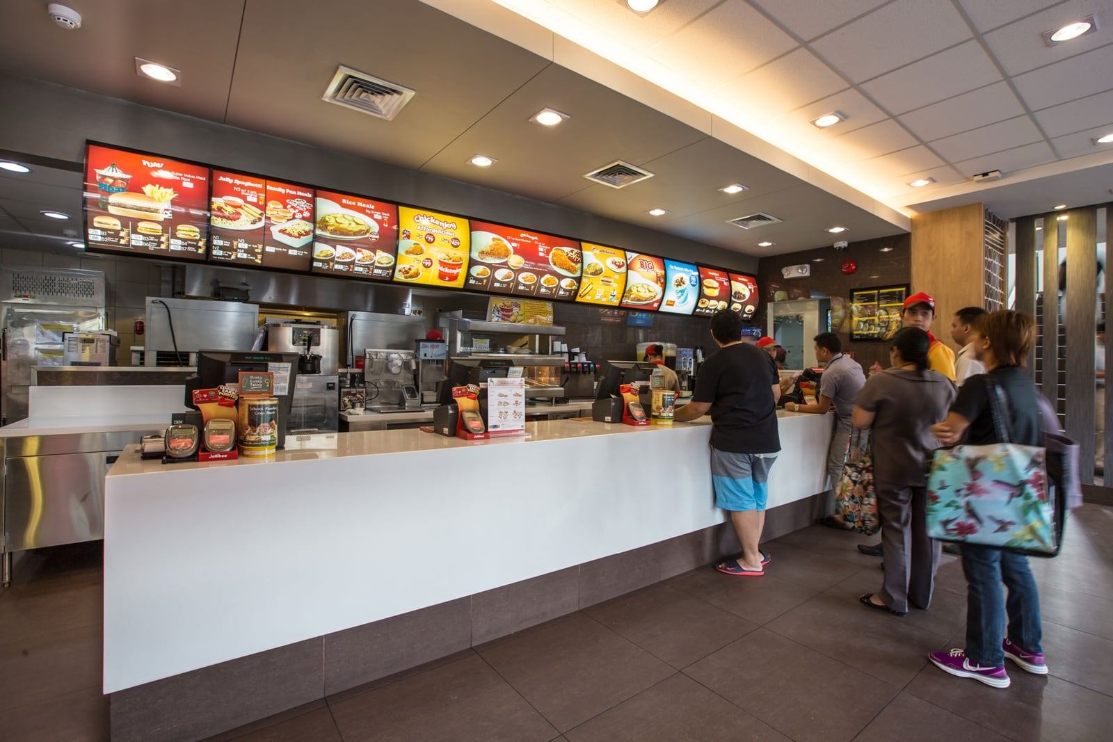 Jollibee kitchen counter and stainless service zone