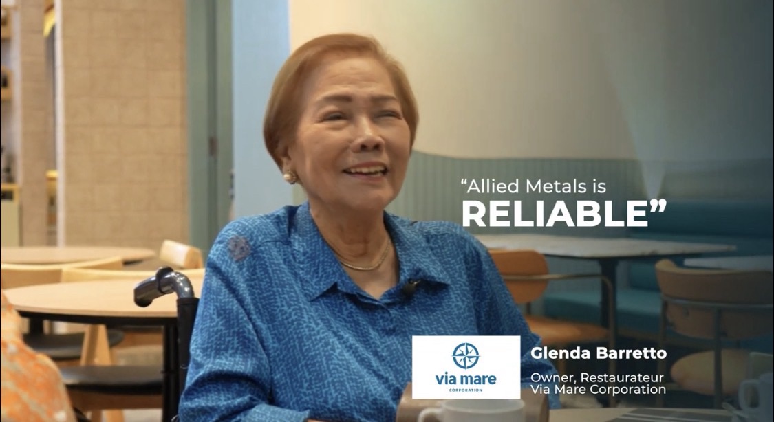 Via Mare testimonial for Allied Metals from Glenda Barretto